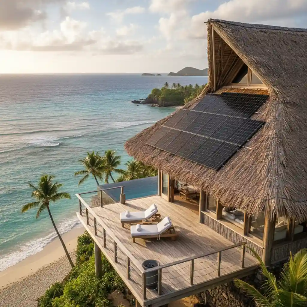 Solar powered luxury eco lodge in Vanuatu