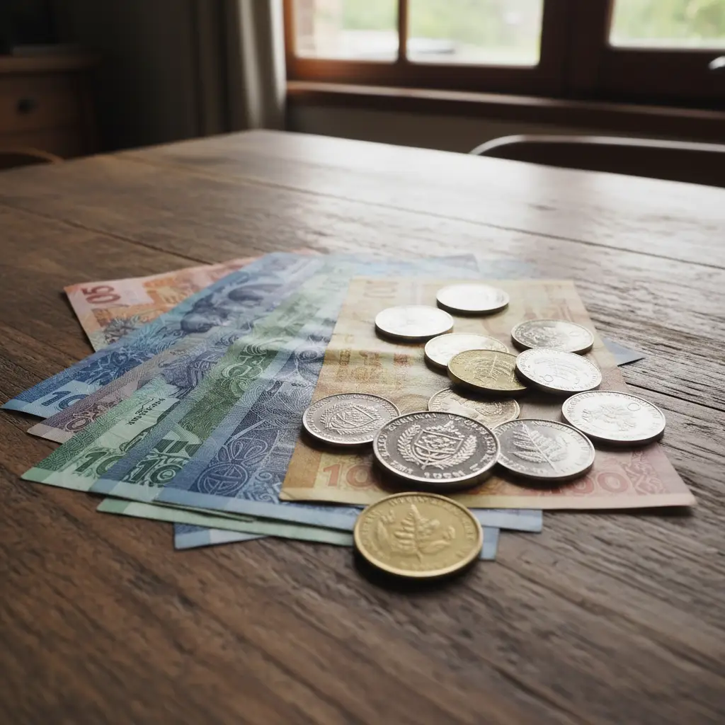 Vanuatu Vatu polymer banknotes and coins