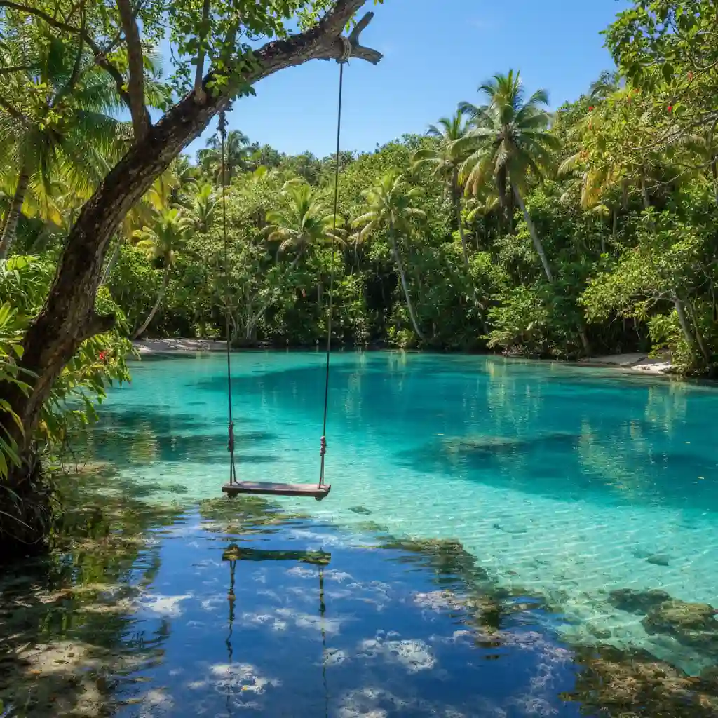 The Blue Lagoon on Efate Island, Vanuatu