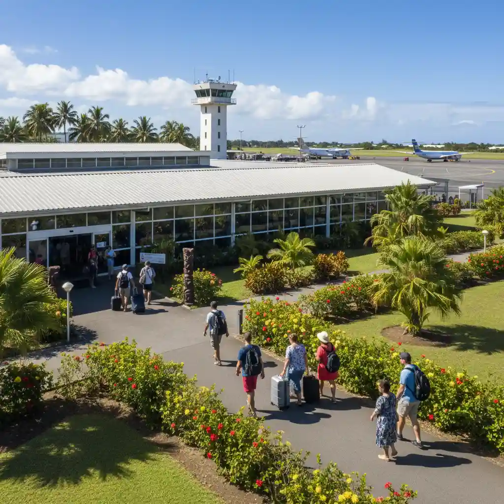 Exterior view of Bauerfield International Airport in Port Vila