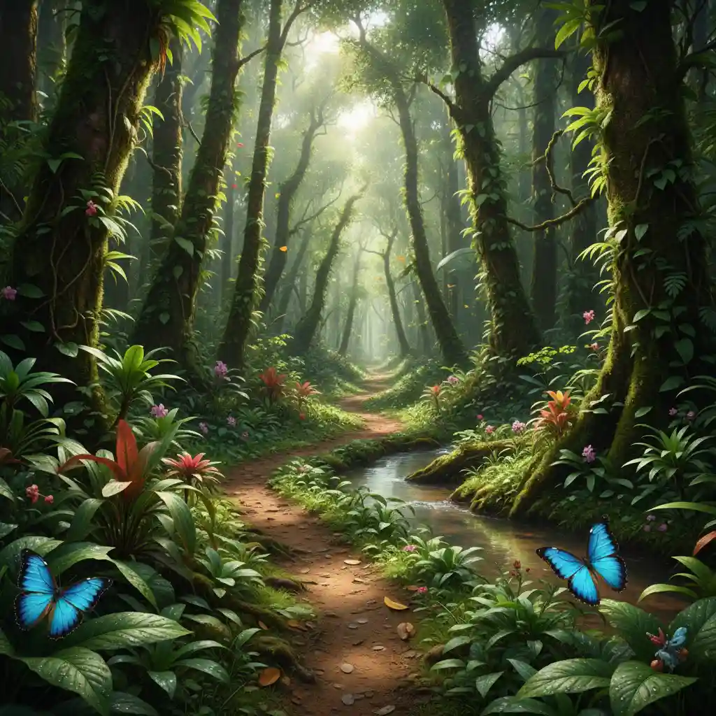 Lush rainforest trail for Vanuatu hiking, perfect for bushwalking enthusiasts