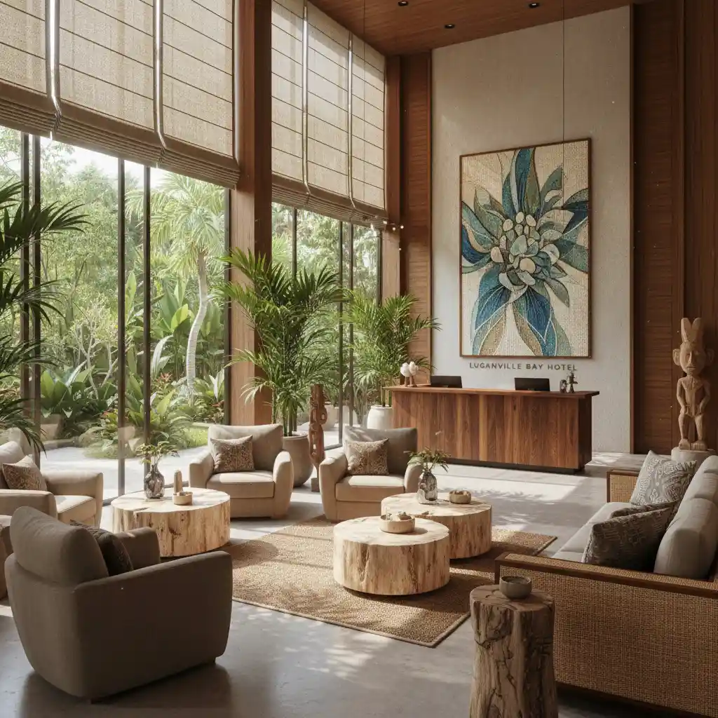 Luganville hotel lobby modern design
