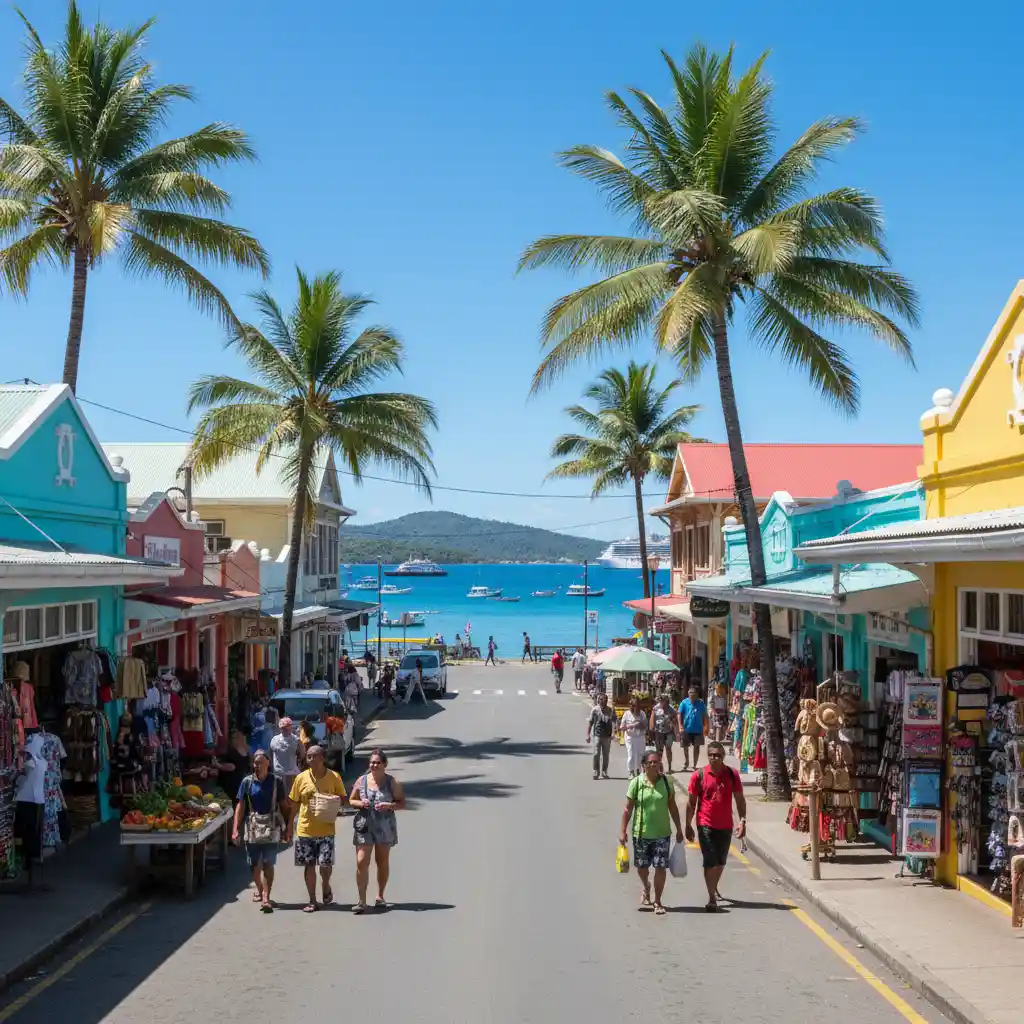 Port Vila waterfront shopping district Lini Highway