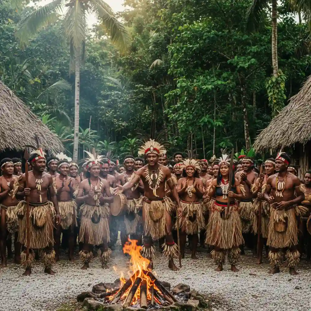 Traditional Ni-Vanuatu welcome ceremony representing local language and culture