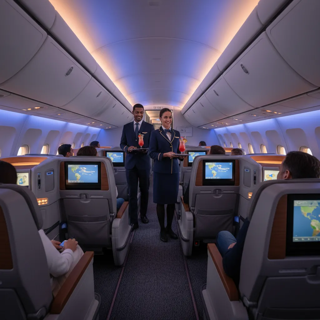 Airline cabin experience on flights to Vanuatu