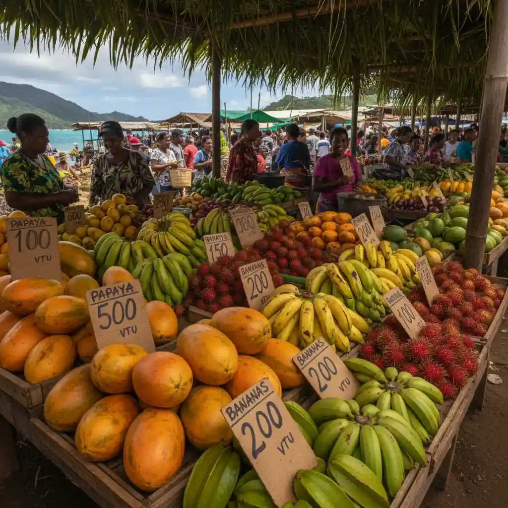 Port Vila Market food prices