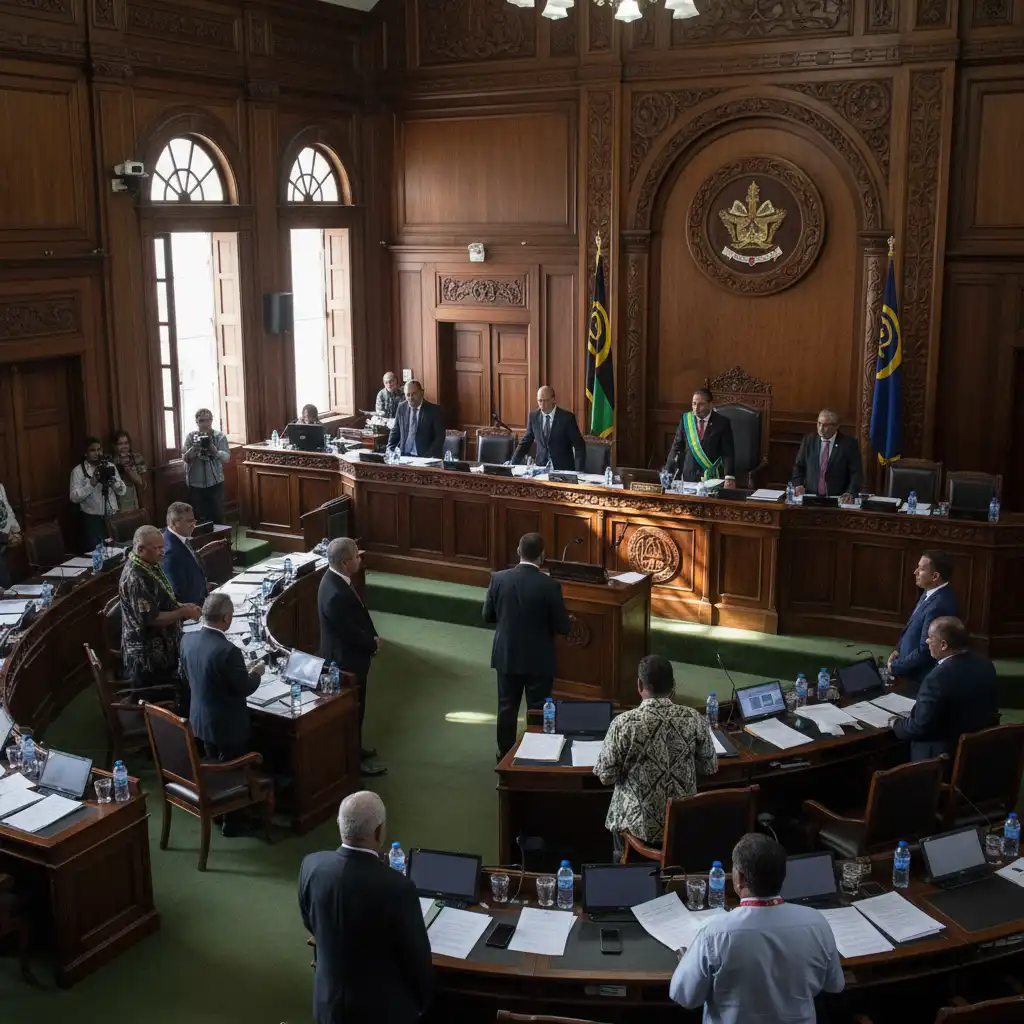 Vanuatu Members of Parliament in session