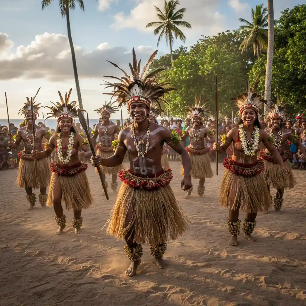 Toka dance celebration Tanna Island