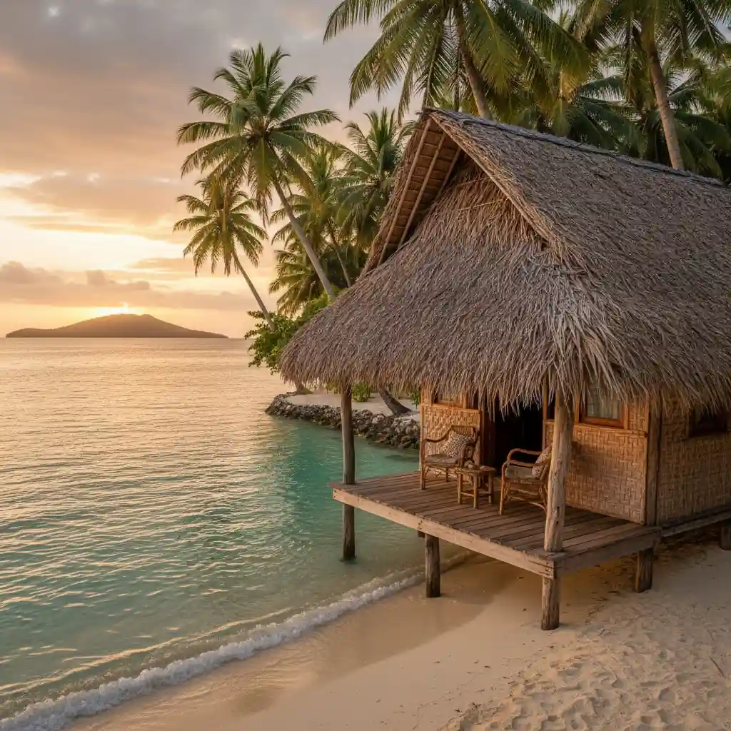 Espiritu Santo traditional beachfront bungalow