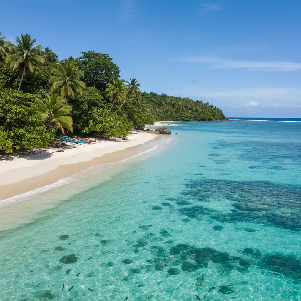 Pristine Vanuatu beach ideal for off-grid relaxation