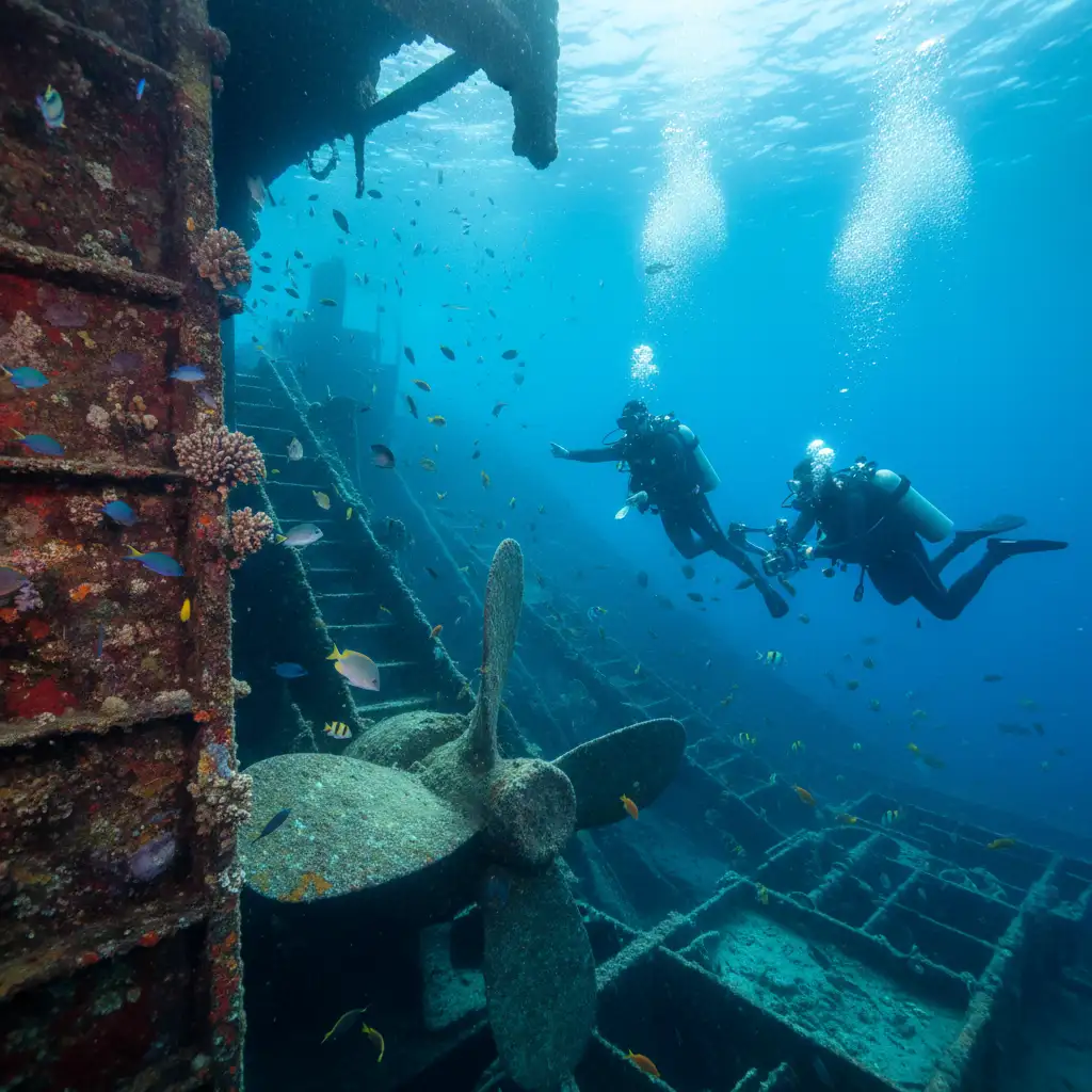 Diving the SS President Coolidge shipwreck Luganville Vanuatu