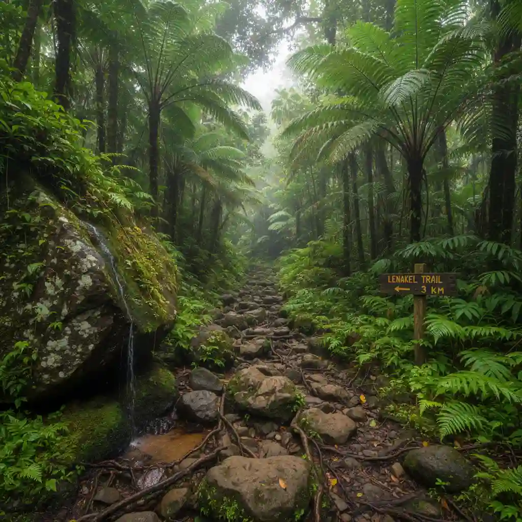 Challenging jungle terrain on an Espiritu Santo hiking trail