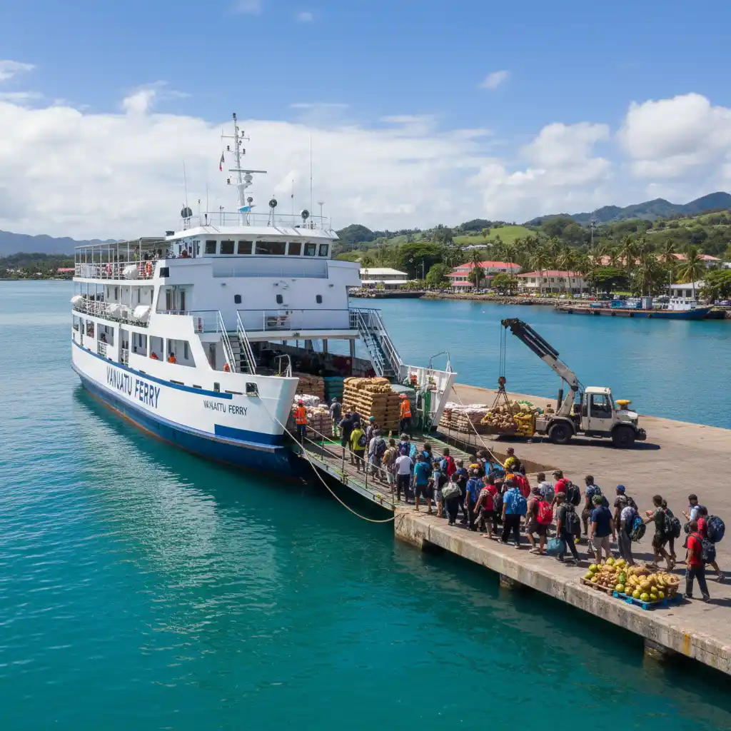 Vanuatu Ferry docked at Port Vila