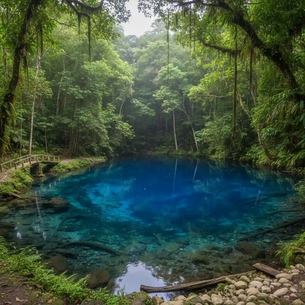 Crystal clear water of Nanda Blue Hole Espiritu Santo