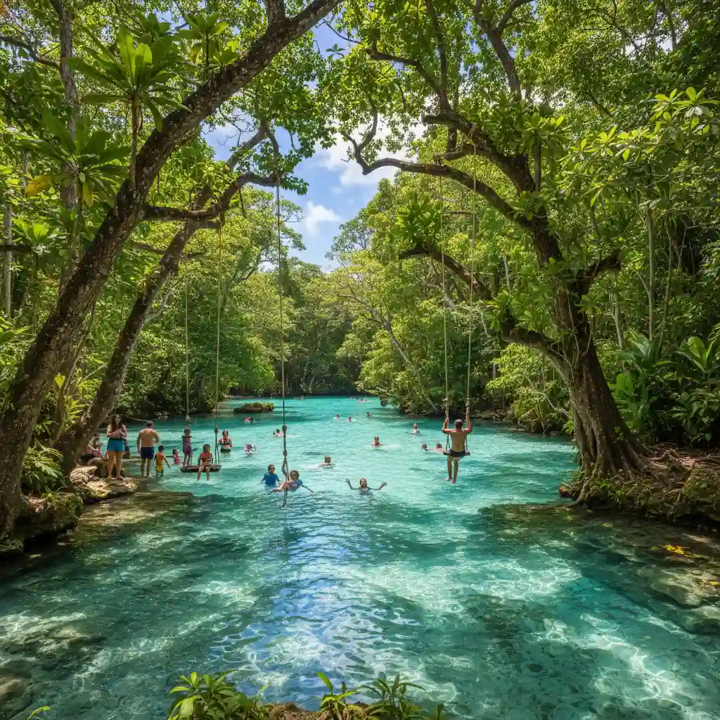 The Blue Lagoon swimming spot in Vanuatu