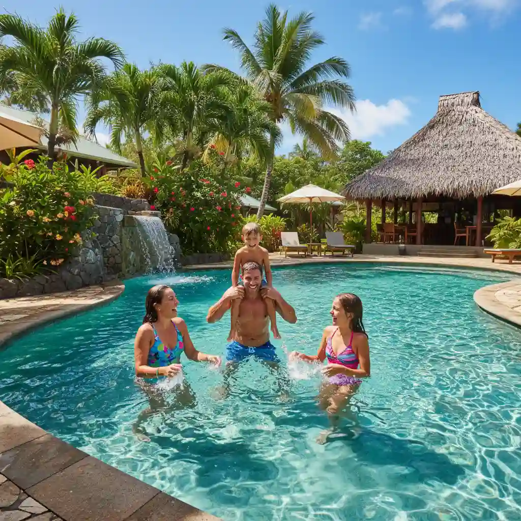 Mid-range family resort accommodation in Vanuatu