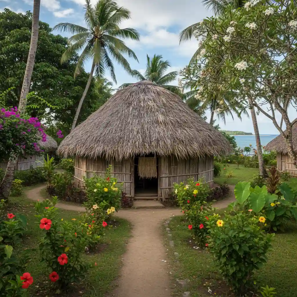 Traditional island bungalow accommodation on Pentecost