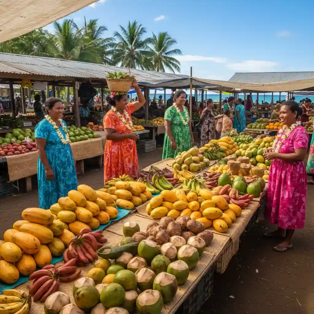Fresh produce at a Vanuatu market