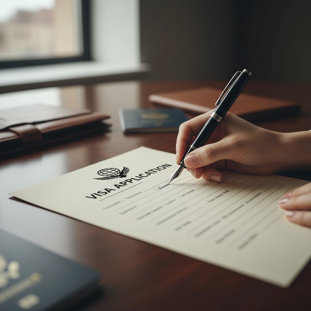 Filling out Vanuatu visa application form