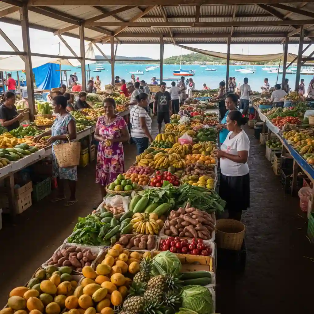 Fresh produce at Port Vila Market