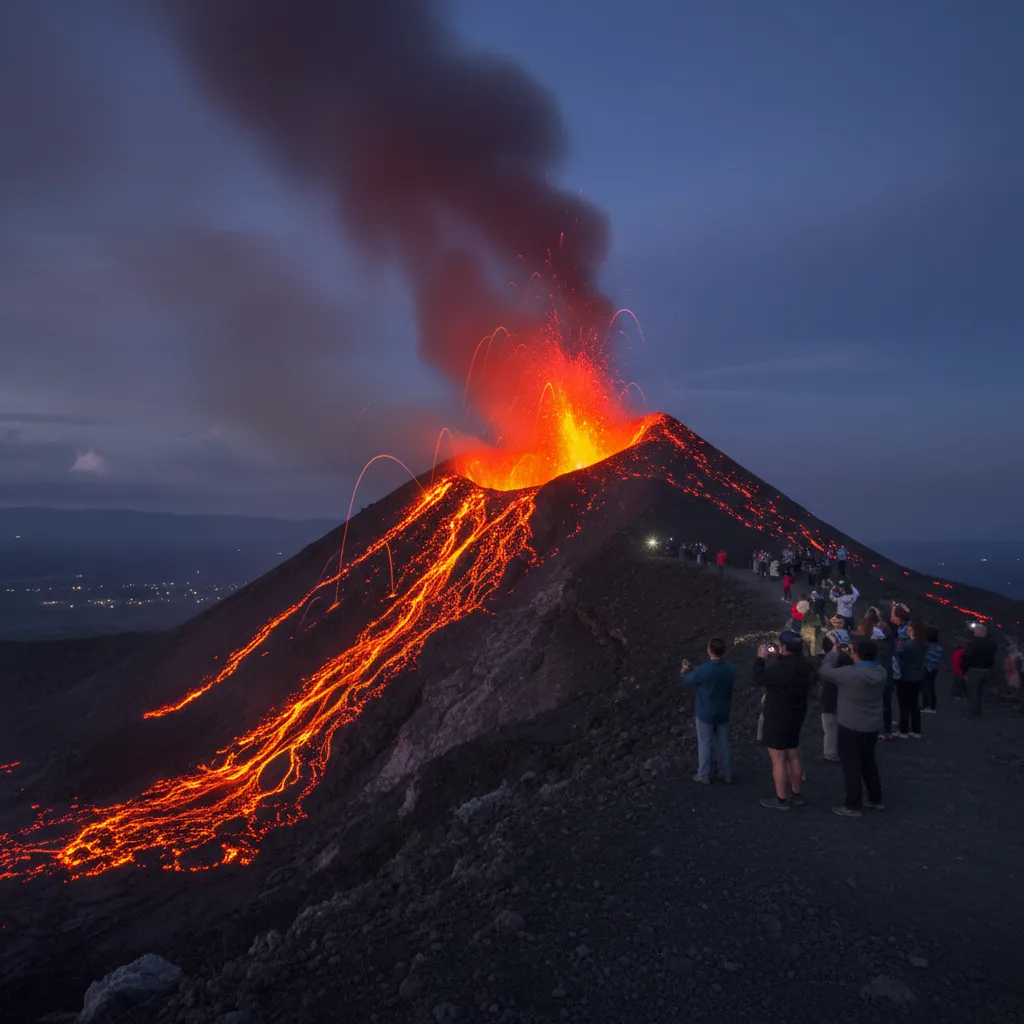 Mount Yasur volcano erupting Tanna Island