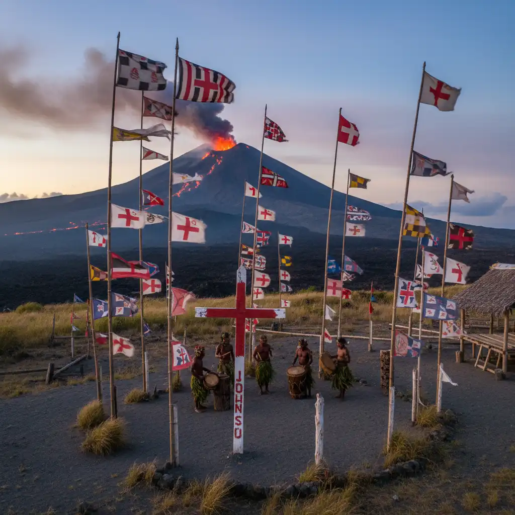 John Frum movement ceremonial grounds at Sulphur Bay