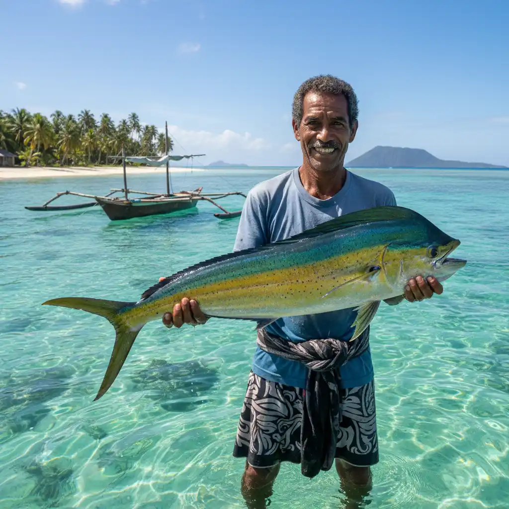 Freshly caught fish in Vanuatu