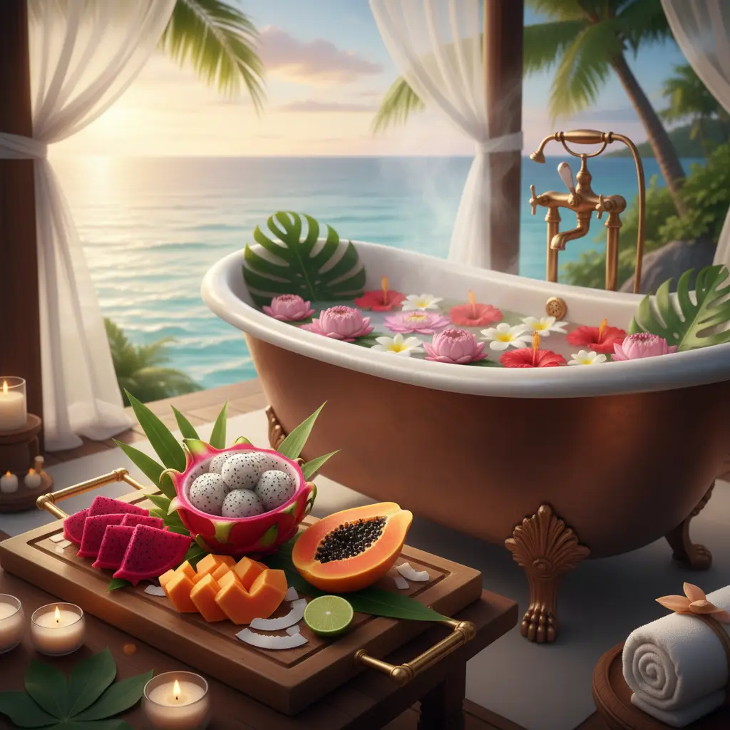 Luxury wellness nutrition and spa amenities in Vanuatu