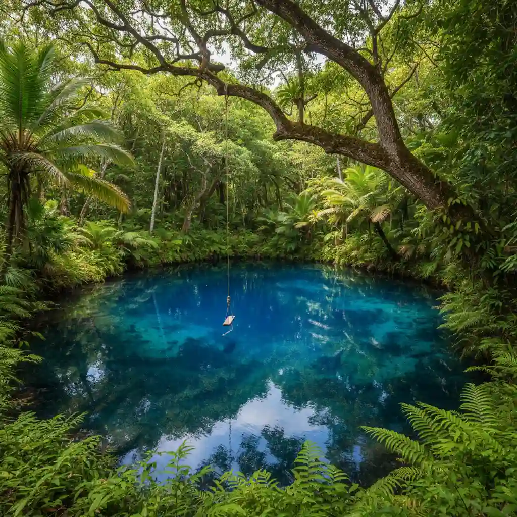 Nanda Blue Hole near Champagne Beach