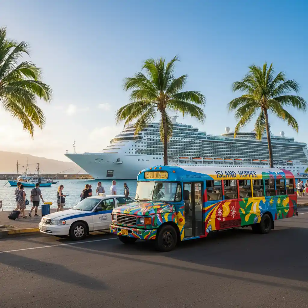 Local transport options at Port Vila cruise terminal