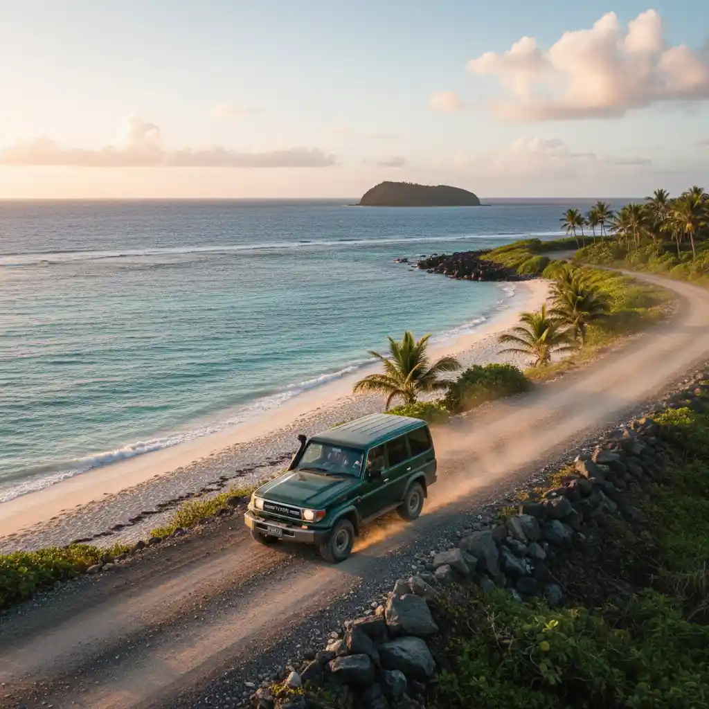 Driving the Efate Ring Road Vanuatu