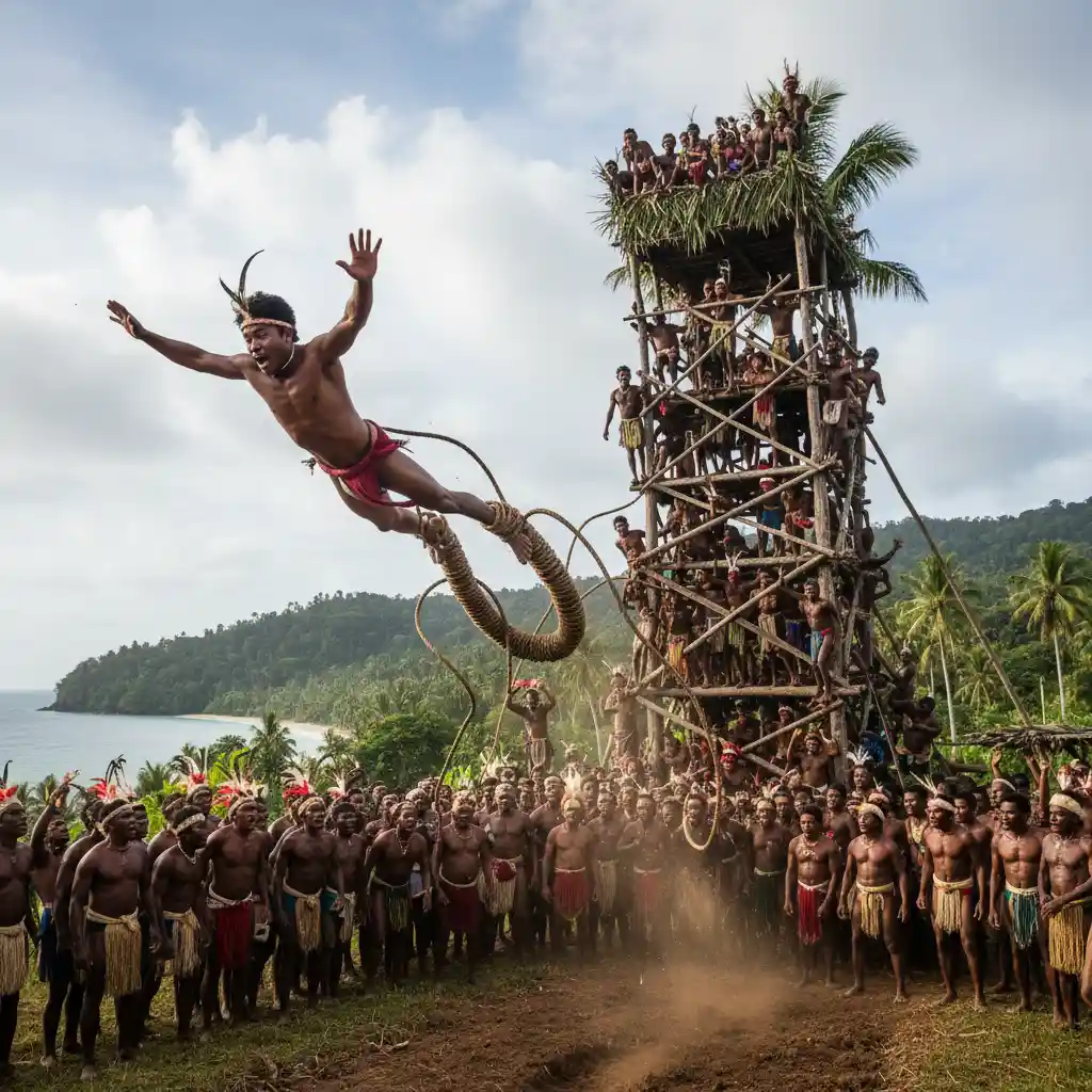 Naghol Land Diving ceremony Pentecost Island