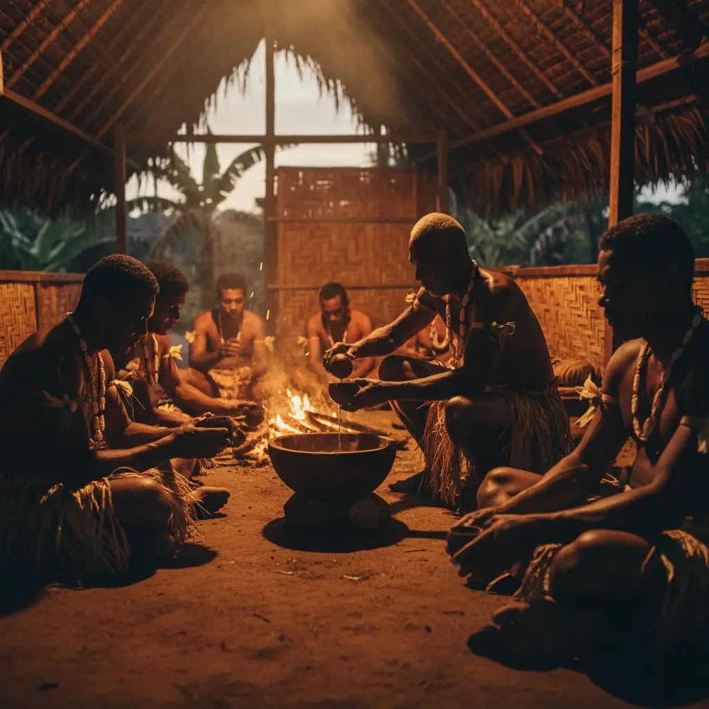Traditional kava ceremony communication etiquette