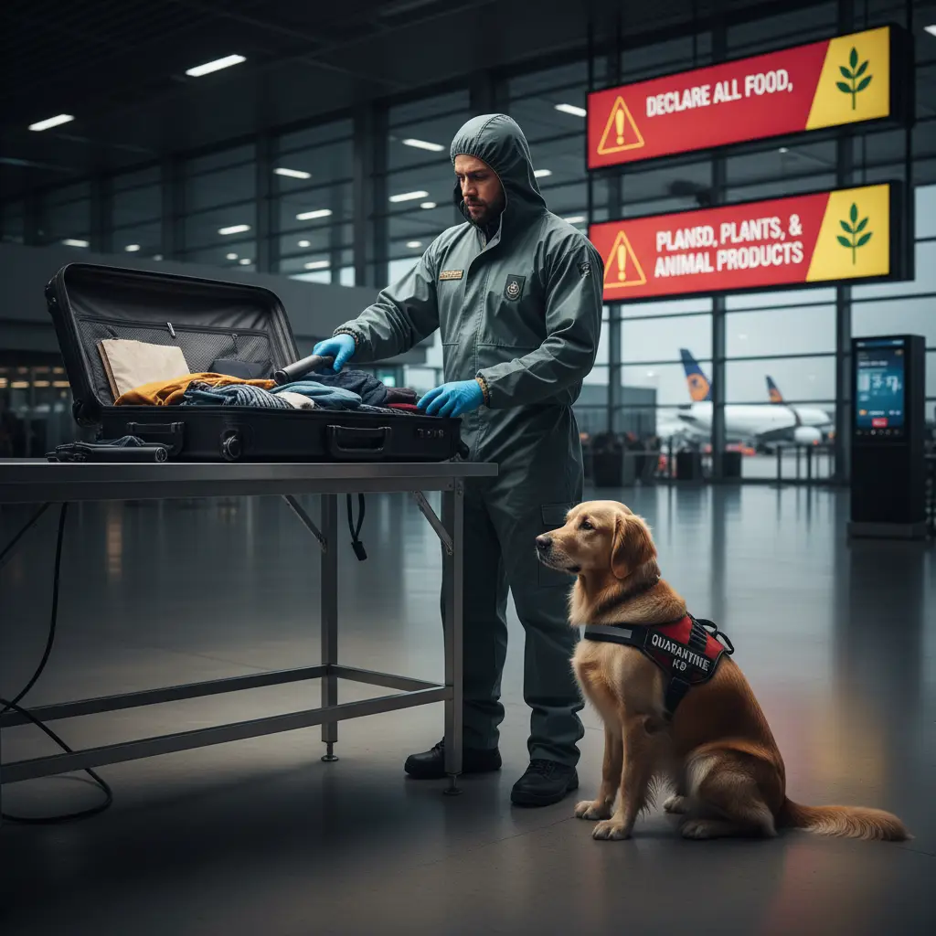 Biosecurity check at Vanuatu border