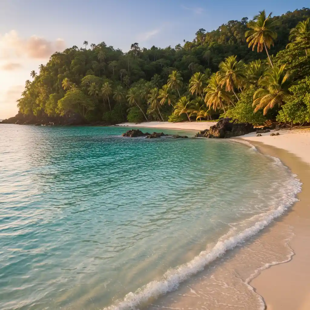 Secluded beach on Pentecost Island, Vanuatu
