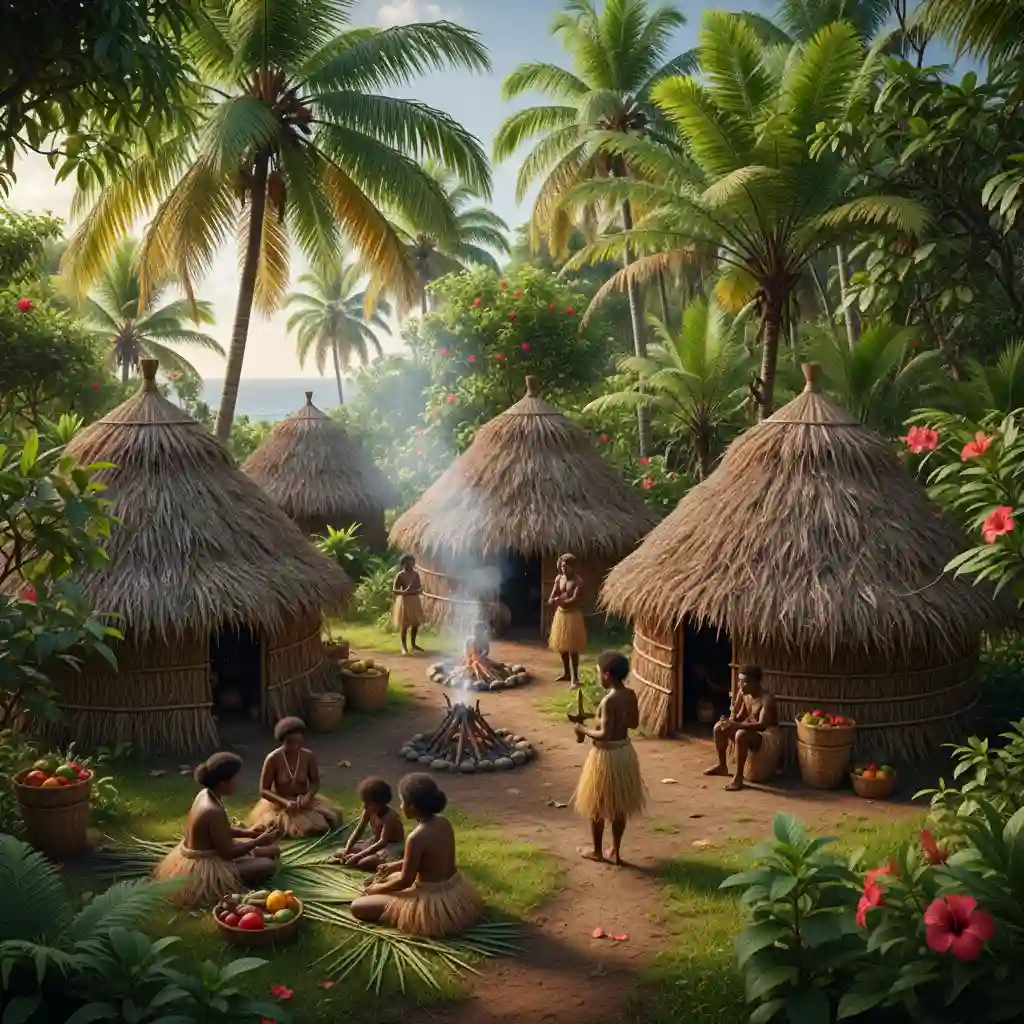 Traditional village life on Gaua Island, Vanuatu