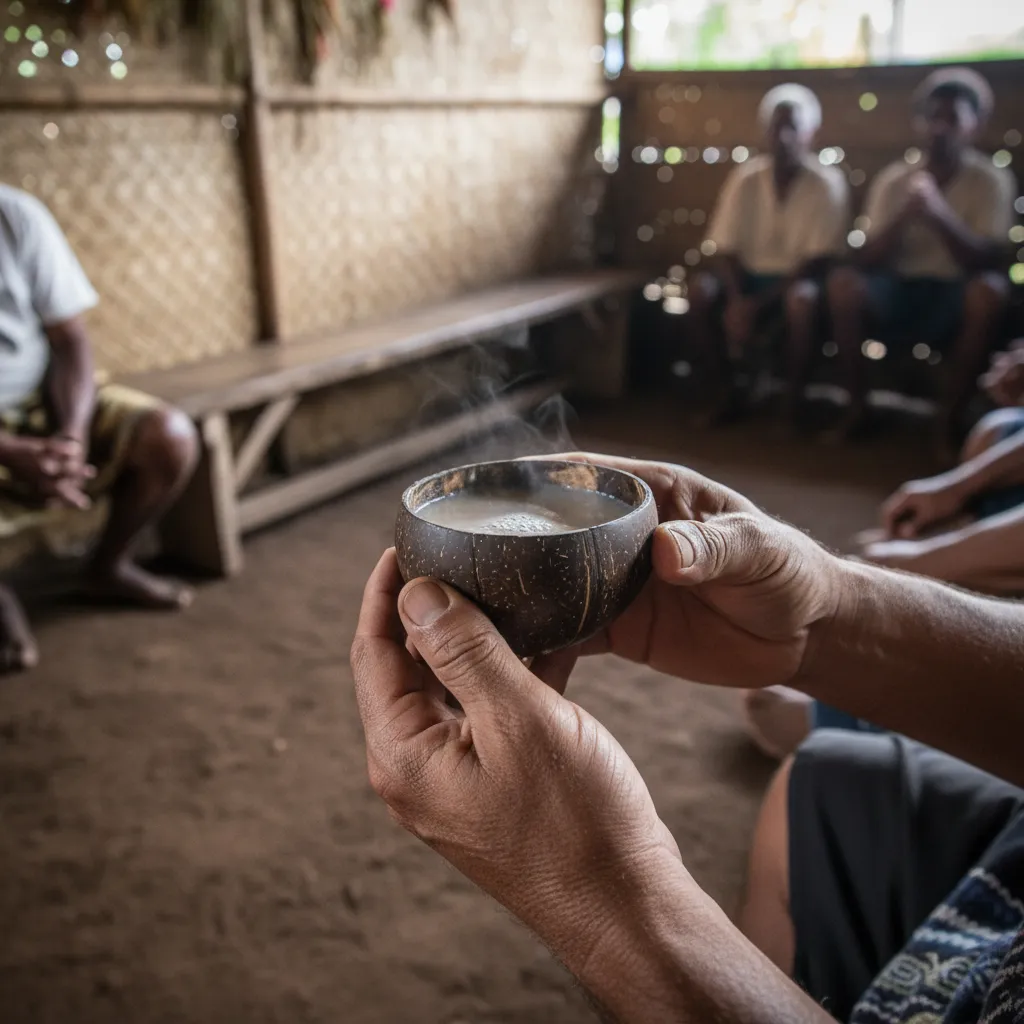 Vanuatu Kava Etiquette: Holding a Bilo