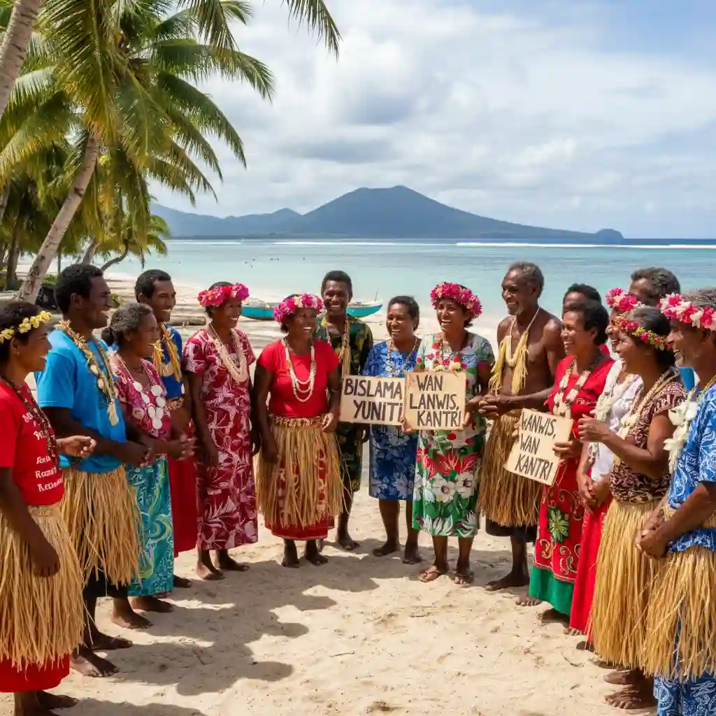 Diversity of Vanuatu united by Bislama for tourists